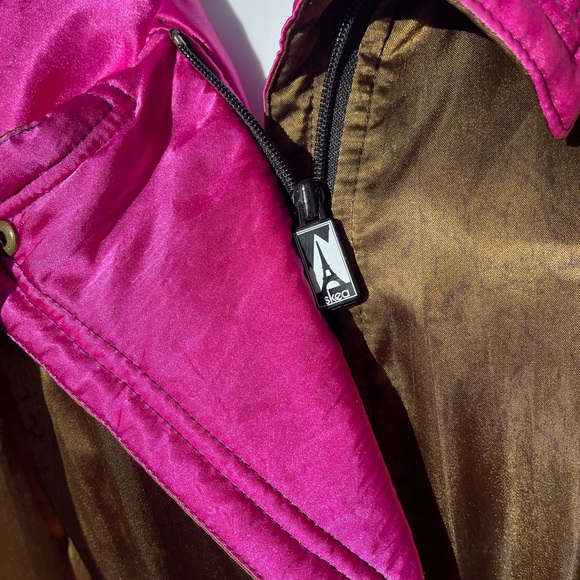 Skea vintage ski jumper brown pink lined used size 6 padded shoulders 90’s - Picture 12 of 14